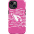 NFL Arizona Cardinals Pink Blast iPhone 15 Plus Impact Case