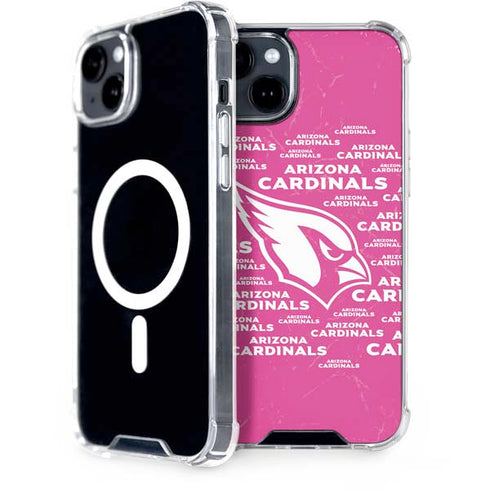 NFL Arizona Cardinals Pink Blast iPhone 15 Plus MagSafe Case