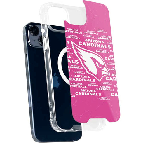 NFL Arizona Cardinals Pink Blast iPhone 14 Plus MagSafe Case