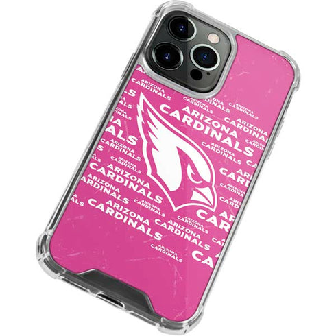 NFL Arizona Cardinals Pink Blast iPhone 14 Pro Clear Case