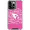 NFL Arizona Cardinals Pink Blast iPhone 14 Pro Clear Case
