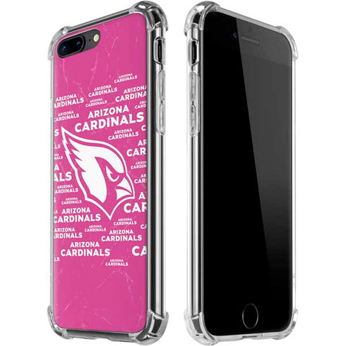 NFL Arizona Cardinals Pink Blast iPhone 7/8 Plus Clear Case