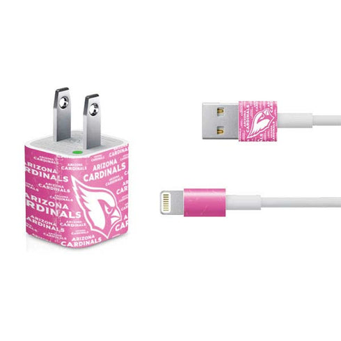 NFL Arizona Cardinals Pink Blast iPhone Charger (5W USB) Skin