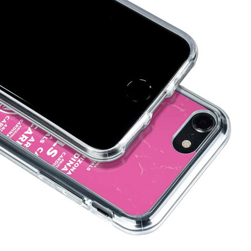 NFL Arizona Cardinals Pink Blast iPhone SE (2nd & 3rd Gen) Clear Case
