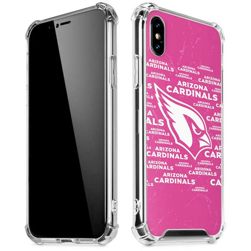 NFL Arizona Cardinals Pink Blast iPhone XS Max Clear Case