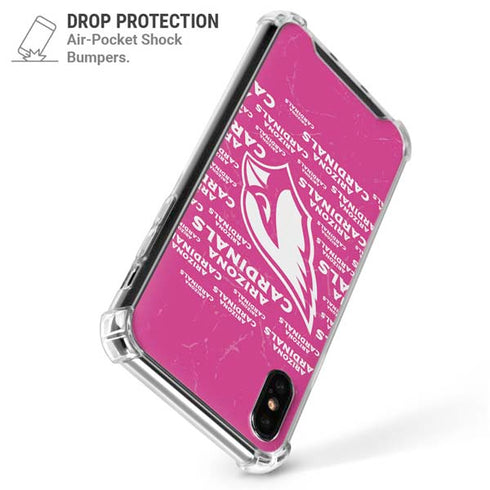 NFL Arizona Cardinals Pink Blast iPhone XS Max Clear Case