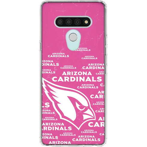 NFL Arizona Cardinals Pink Blast LG Stylo 6 Clear Case