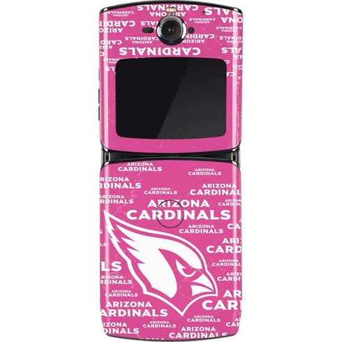 NFL Arizona Cardinals Pink Blast Motorola RAZR Skin