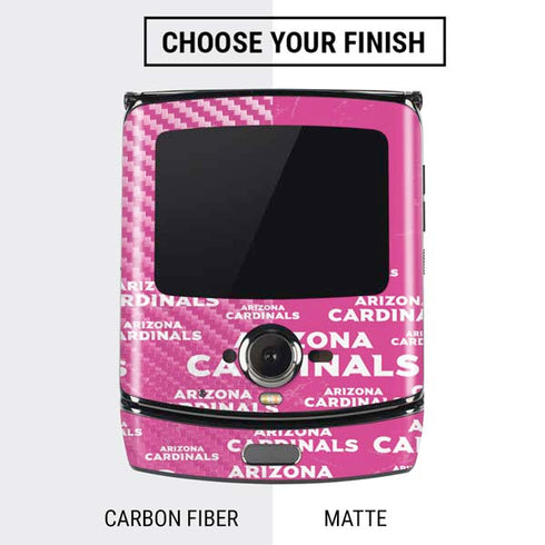 NFL Arizona Cardinals Pink Blast Motorola RAZR Skin