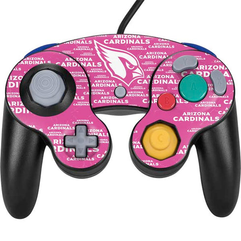 NFL Arizona Cardinals Pink Blast Nintendo GameCube Controller Skin