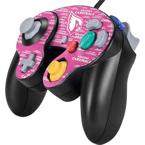 NFL Arizona Cardinals Pink Blast Nintendo GameCube Controller Skin