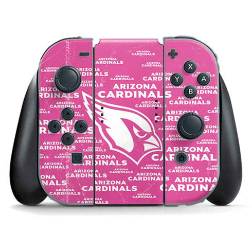 NFL Arizona Cardinals Pink Blast Nintendo Switch (2017-2021) Joy-Con Controller Skin