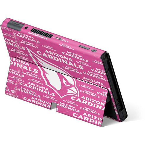 NFL Arizona Cardinals Pink Blast Nintendo Switch OLED (2021) Skin