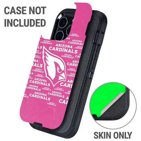 NFL Arizona Cardinals Pink Blast Otterbox Defender iPhone Skin