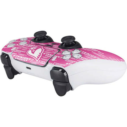 NFL Arizona Cardinals Pink Blast PS5 Controller Skin