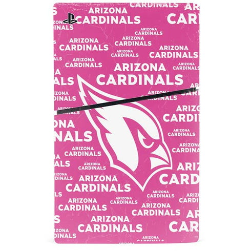NFL Arizona Cardinals Pink Blast PS5 Slim Disk Console Skin