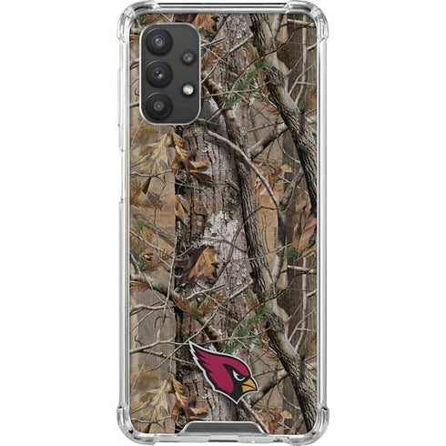 NFL Arizona Cardinals Realtree AP Camo Galaxy A32 5G Clear Case