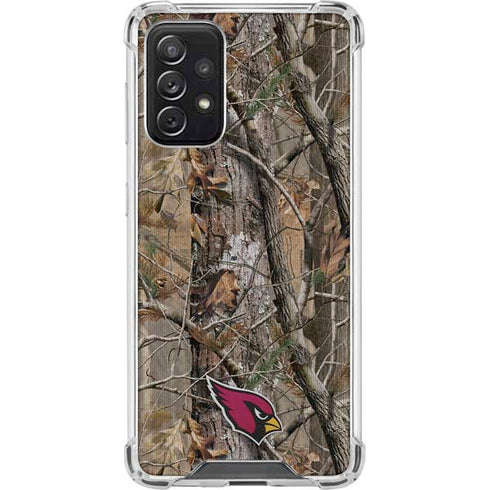 NFL Arizona Cardinals Realtree AP Camo Galaxy A72 5G Clear Case