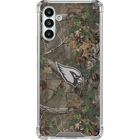 NFL Arizona Cardinals Realtree Xtra Green Camo Galaxy A13 5G Clear Case