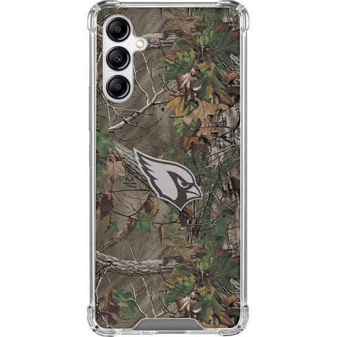 NFL Arizona Cardinals Realtree Xtra Green Camo Galaxy A14 5G Clear Case