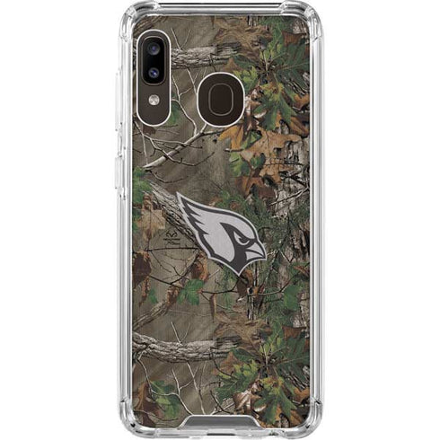 NFL Arizona Cardinals Realtree Xtra Green Camo Galaxy A30 Clear Case