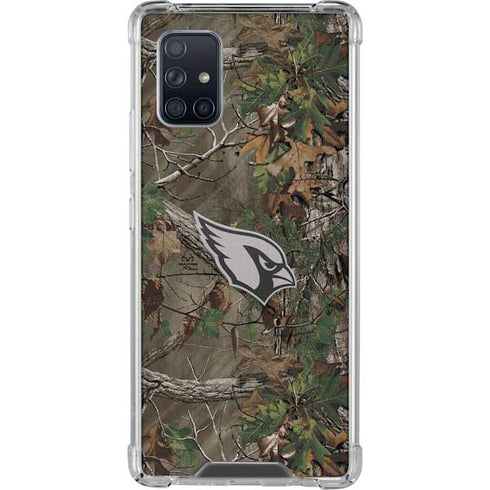 NFL Arizona Cardinals Realtree Xtra Green Camo Galaxy A71 5G Clear Case