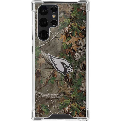 NFL Arizona Cardinals Realtree Xtra Green Camo Galaxy S22 Ultra Clear Case