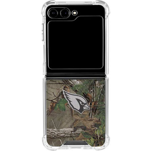 NFL Arizona Cardinals Realtree Xtra Green Camo Galaxy Z Flip5 5G Clear Case