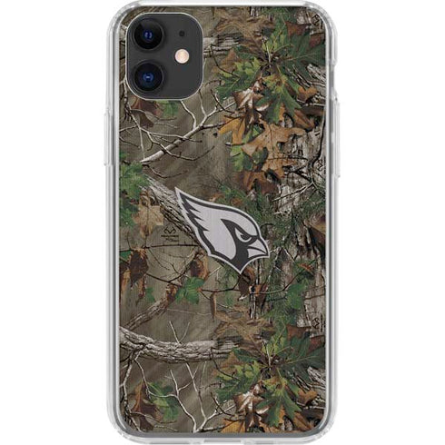 NFL Arizona Cardinals Realtree Xtra Green Camo iPhone 11 Clear Case