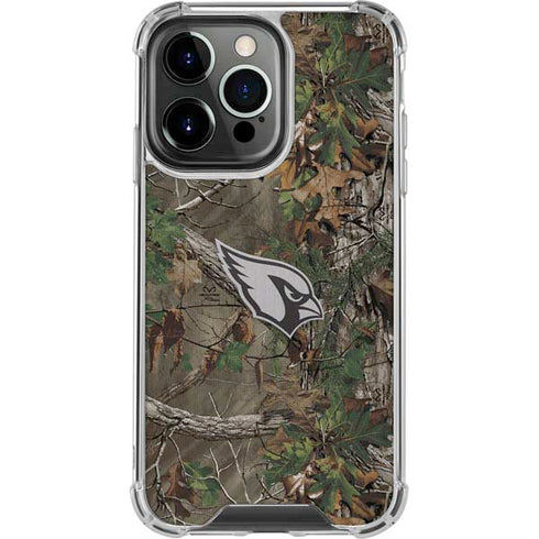 NFL Arizona Cardinals Realtree Xtra Green Camo iPhone 14 Pro Clear Case