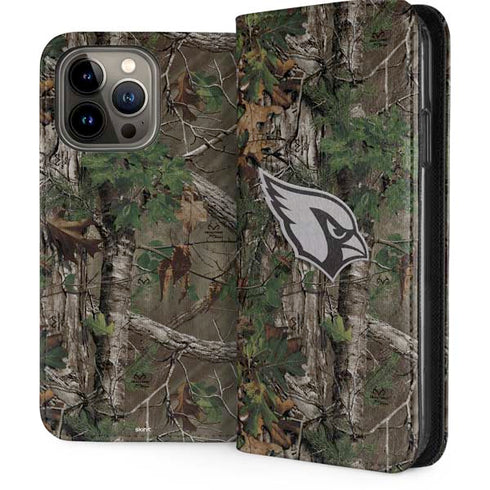 NFL Arizona Cardinals Realtree Xtra Green Camo iPhone 15 Pro Max Folio Case