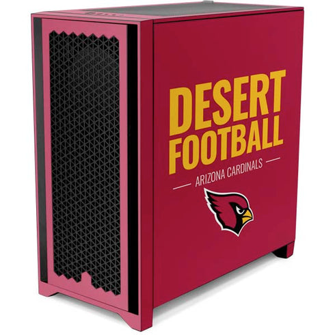 NFL Arizona Cardinals Team Motto Corsair 4000D Tempered Glass Mid-Tower ATX Case Skin