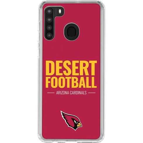 NFL Arizona Cardinals Team Motto Galaxy A21 Clear Case