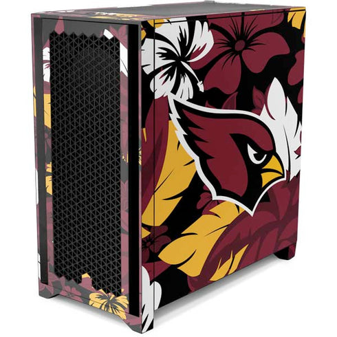 NFL Arizona Cardinals Tropical Print Corsair 4000D Tempered Glass Mid-Tower ATX Case Skin