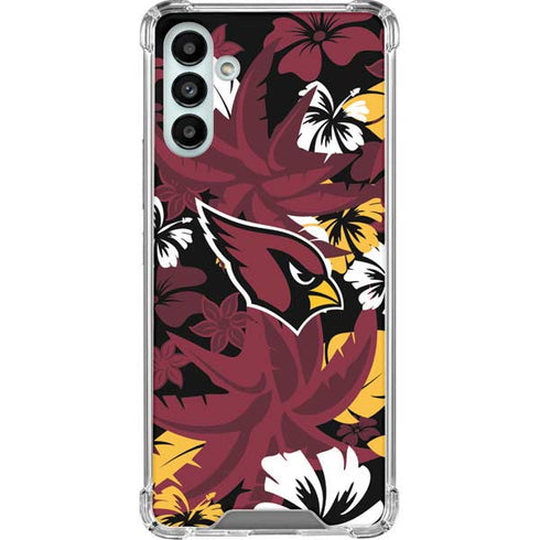 NFL Arizona Cardinals Tropical Print Galaxy A13 5G Clear Case