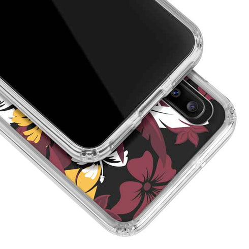 NFL Arizona Cardinals Tropical Print Galaxy A30 Clear Case