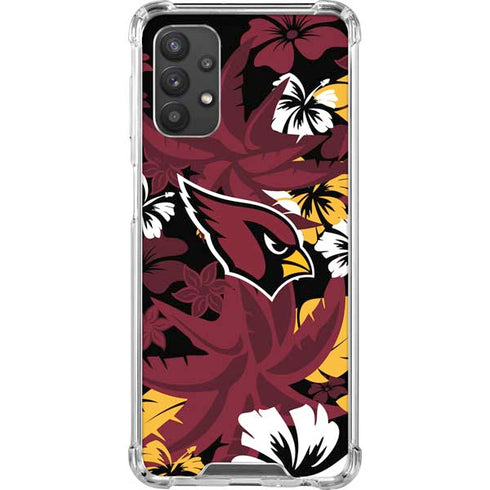 NFL Arizona Cardinals Tropical Print Galaxy A32 5G Clear Case