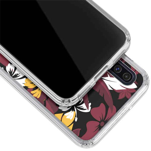NFL Arizona Cardinals Tropical Print Galaxy A50 Clear Case