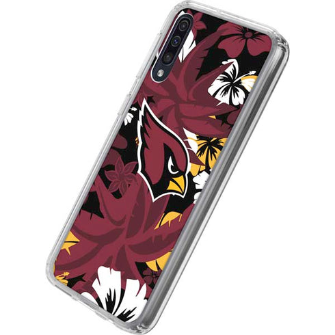 NFL Arizona Cardinals Tropical Print Galaxy A50 Clear Case