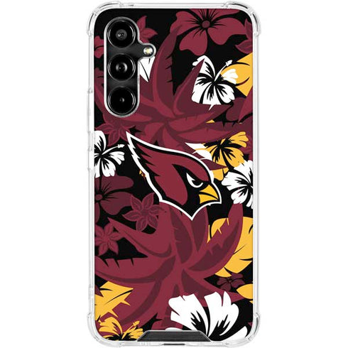 NFL Arizona Cardinals Tropical Print Galaxy A54 5G Clear Case