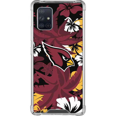 NFL Arizona Cardinals Tropical Print Galaxy A71 5G Clear Case