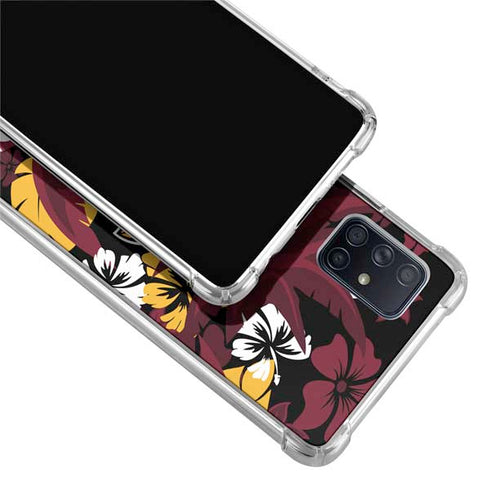 NFL Arizona Cardinals Tropical Print Galaxy A71 5G Clear Case