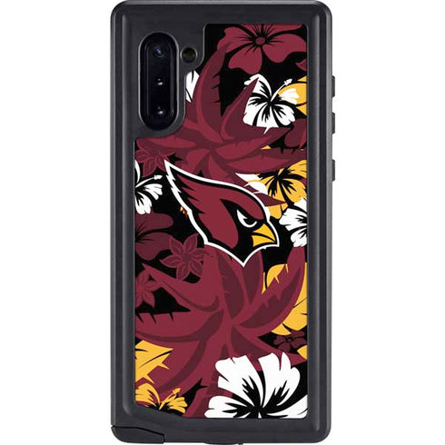NFL Arizona Cardinals Tropical Print Galaxy Note 10 Waterproof Case