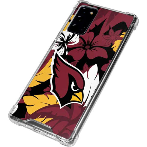 NFL Arizona Cardinals Tropical Print Galaxy Note20 5G Clear Case
