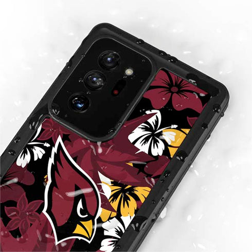 NFL Arizona Cardinals Tropical Print Galaxy Note20 Ultra 5G Waterproof Case