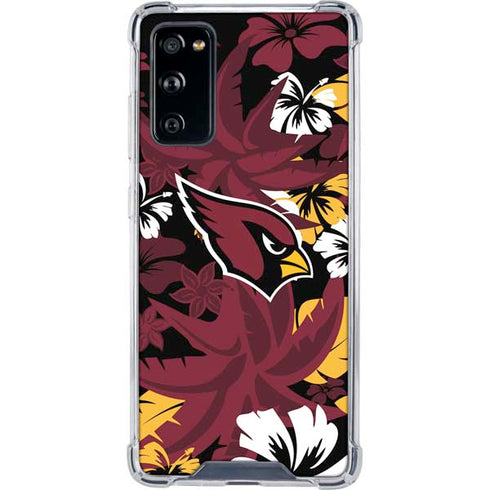 NFL Arizona Cardinals Tropical Print Galaxy S20 FE Clear Case