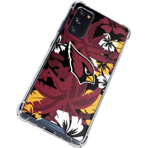 NFL Arizona Cardinals Tropical Print Galaxy S20 FE Clear Case