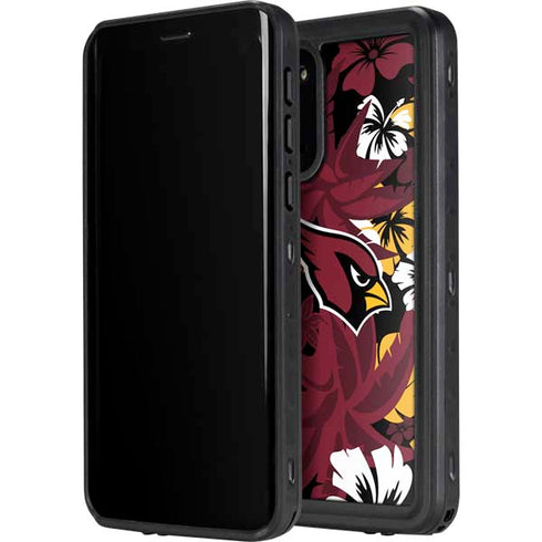 NFL Arizona Cardinals Tropical Print Galaxy S20 Plus Waterproof Case