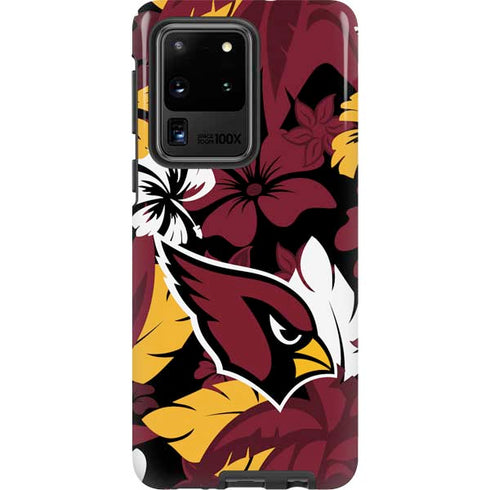 NFL Arizona Cardinals Tropical Print Galaxy S20 Ultra 5G Pro Case