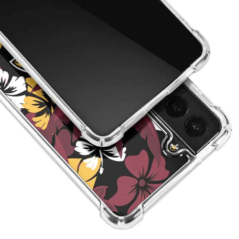 NFL Arizona Cardinals Tropical Print Galaxy S21 Plus 5G Clear Case